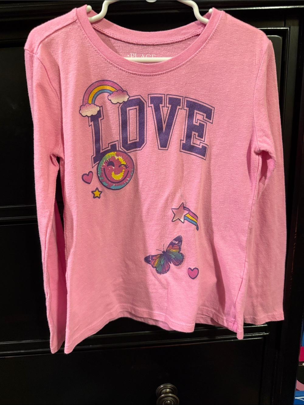 The Children's Place Pink Long-Sleeve "LOVE" Graphic Tee